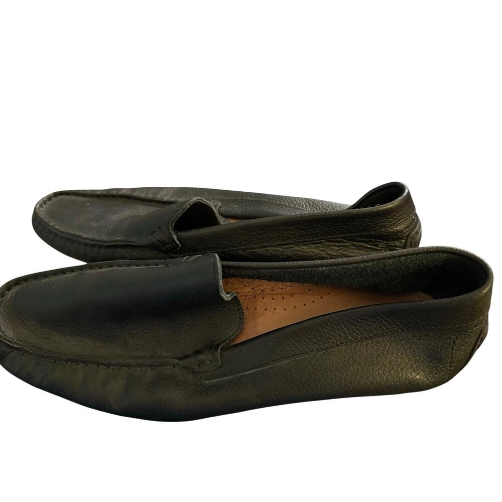 Keys Men’s Black Leather Driving Moccasin Loafers Comfort Slip-On Shoes Size 45